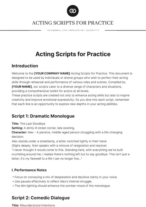 Practice Scripts for Actors - StageMilk - muktibox.com