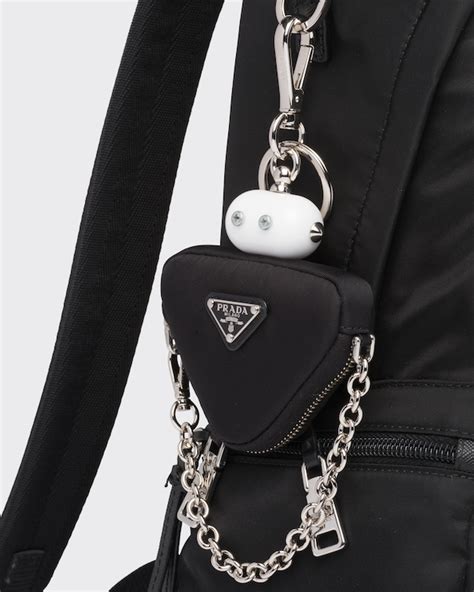 PRADA Robot Trick Keychain Black Purple FASHIONPHILE