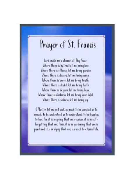 PRAYER OF ST. FRANCIS - Recovery Times