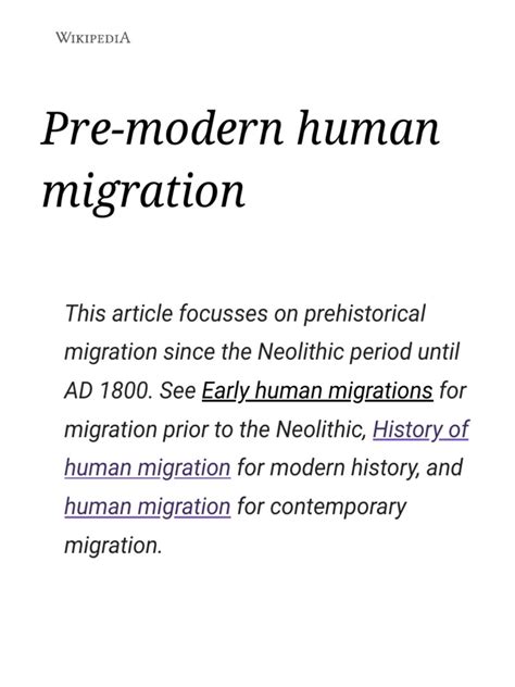 Pre-modern human migration - wintechmobiles.com