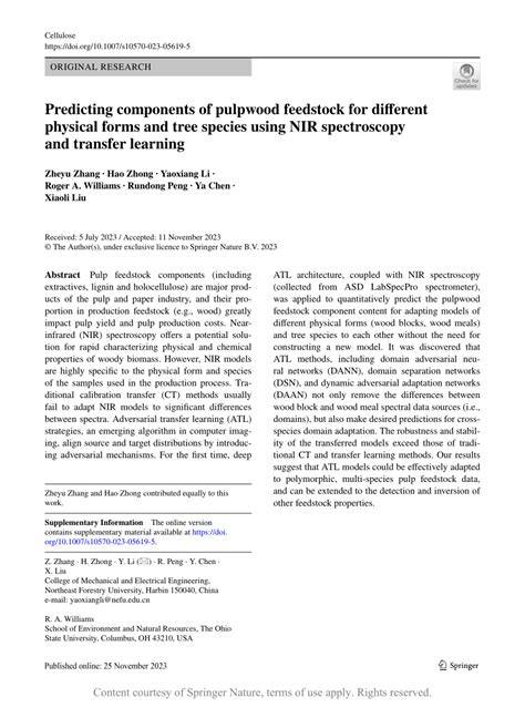 Predicting components of pulpwood feedstock for different physical ... - raincitystudios.com
