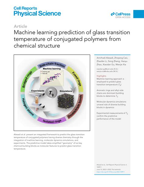 Predicting the glass transition temperature of conjugated polymers - wintechmobiles.com