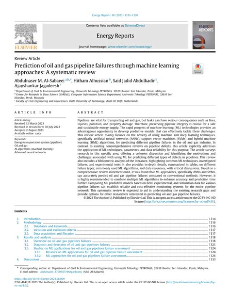 Prediction of oil and gas pipeline failures through machine learning ... - coolestguyplanet.net