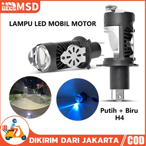 Premium Lampu Utama LED H4 Mini Projector Motor Mobil - raincitystudios.com