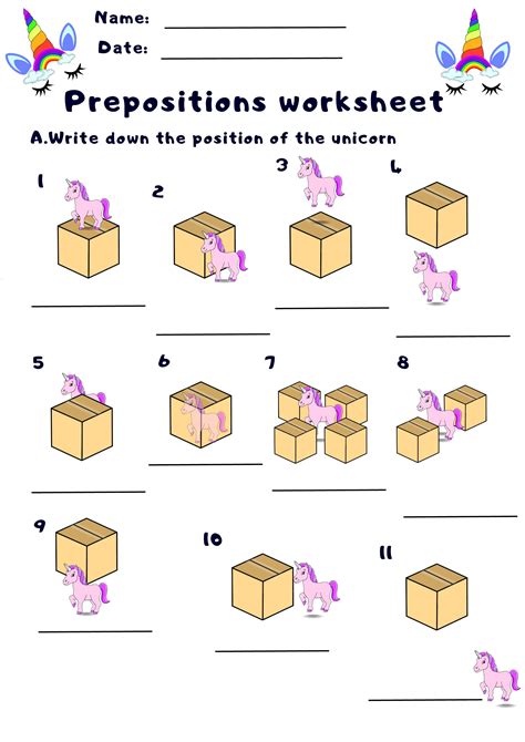 PREPOSITIONS WORKSHEETS