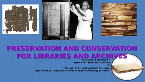 Preservation and Conservation of Library Materials - muktibox.com