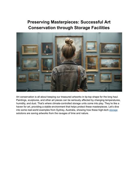 Preserving Masterpieces: Art Conservation Guide - muktibox.com