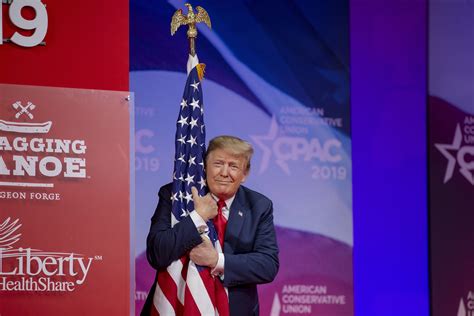 PRESIDENT DONALD TRUMP Photo 5X7 CPAC Hugging American Flag …