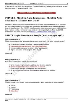 PRINCE2-Agile-Foundation Demotesten