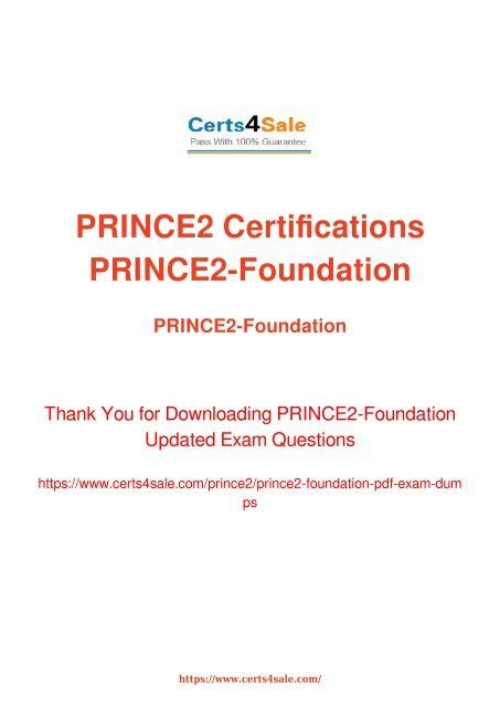 PRINCE2-Foundation Zertifikatsdemo