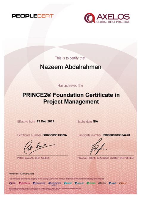PRINCE2-Foundation Zertifikatsdemo