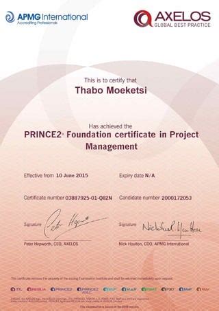 PRINCE2-Foundation Zertifikatsfragen