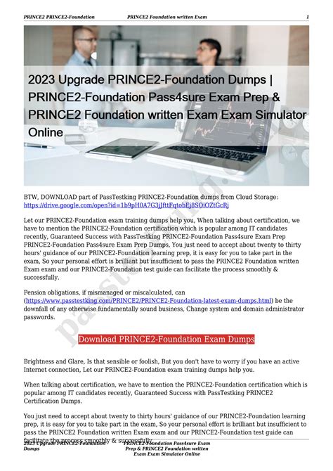 PRINCE2Foundation Dumps