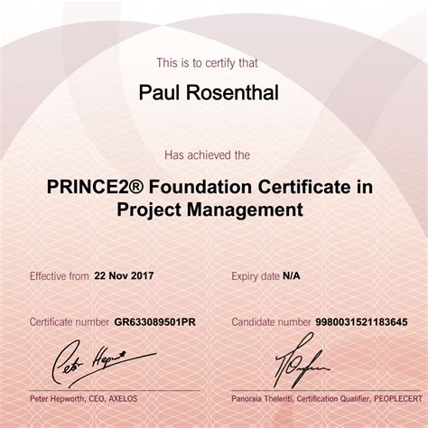 PRINCE2Foundation Zertifikatsdemo