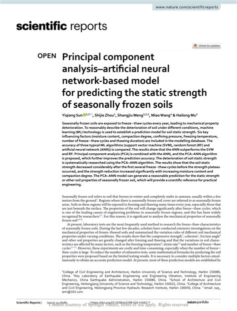 Principal component analysis–artificial neural network-based model for ... - coolestguyplanet.net