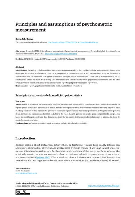 Principles and assumptions of psychometric measurement - wintechmobiles.com