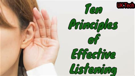 PRINCIPLES OF EFFECTIVE LISTENING - YouTube