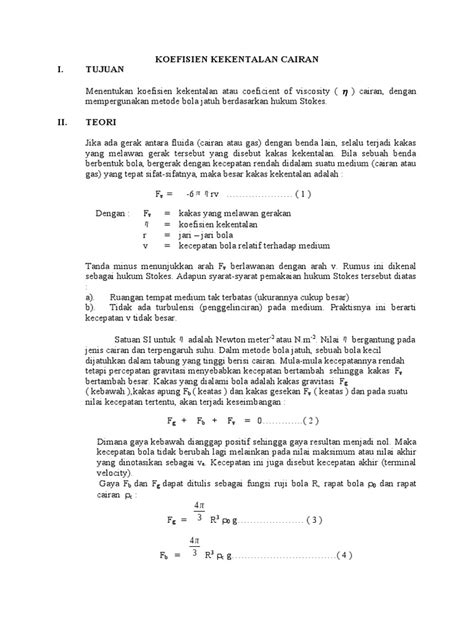 Prinsip Kekentalan pada Cairan - Thermal Engineering - wintechmobiles.com