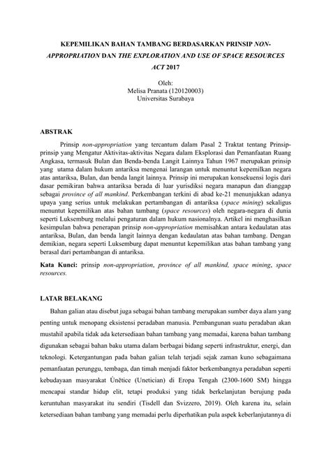 PRINSIP NON-APPROPRIATION OF OUTERSPACE DALAM … - wintechmobiles.com