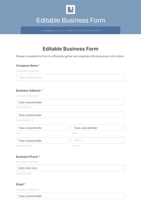 Printable Business Form Templates - coolestguyplanet.net