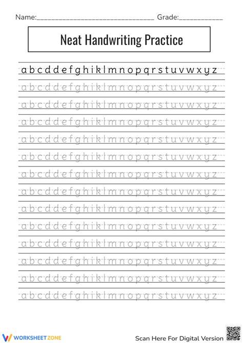 Printable Handwriting Practice Worksheets in PDF - muktibox.com