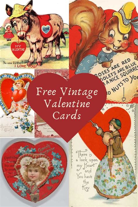 Printable Vintage Valentine Cards - muktibox.com