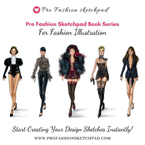 Read Online Pro Fashion Sketchpad Female Figure Poses  Accessories Templates All In One Design  Build Your Pro Portfolio By Aemiliana Magnus