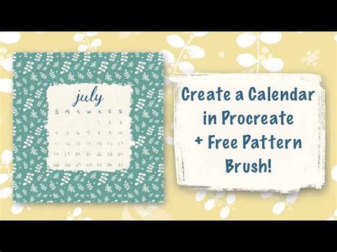Procreate Calendar Template Free - Digital Printable - muktibox.com