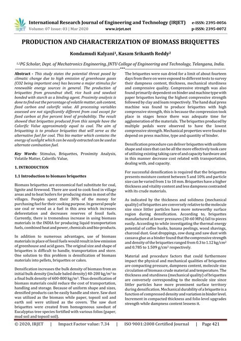 Production and characterization of smokeless bio-coal briquettes ... - raincitystudios.com