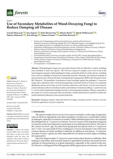 Production of nitroaryl secondary metabolites by wood-decaying fungi … - raincitystudios.com