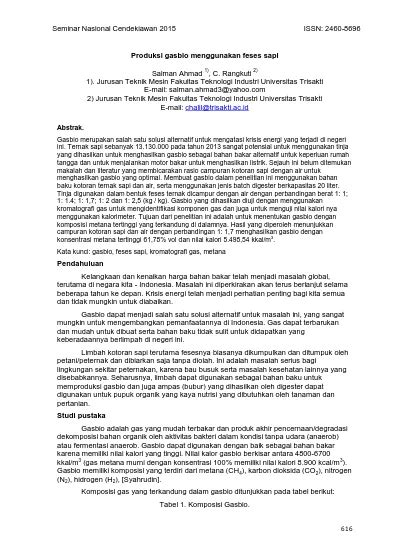 Produksi gasbio menggunakan feses sapi - Neliti - wintechmobiles.com