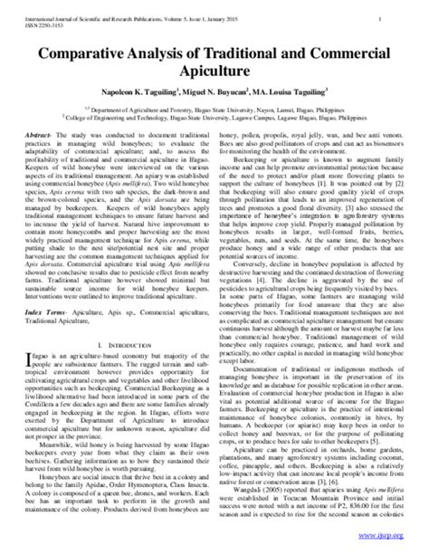 Profitability of Zimbabwe Apiculture: A Comparative Analysis of ... - muktibox.com