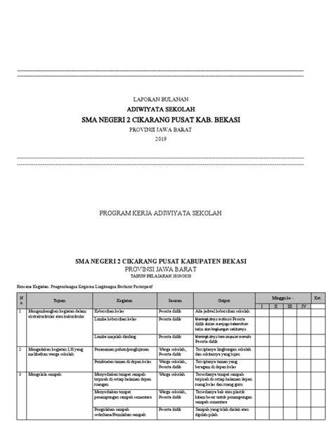 Program Kerja Adiwiyata Sekolah 2019 | PDF - Scribd - raincitystudios.com