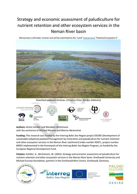 Progress of paludiculture projects in supporting peatland ecosystem ... - raincitystudios.com
