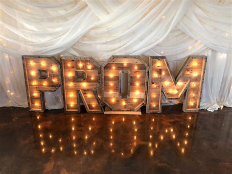 PROM Marquee Letters NJS Design Event and Party Rentals