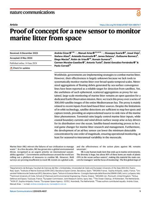 Proof of concept for a new sensor to monitor marine litter ... - Nature - raincitystudios.com
