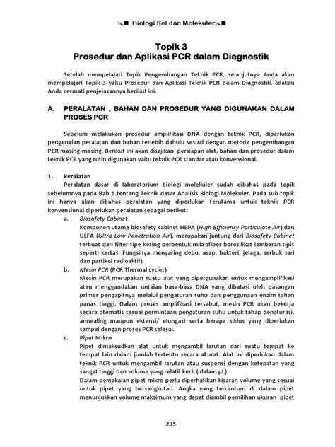 Prosedur dan Aplikasi PCR dalam Diagnostik - muktibox.com