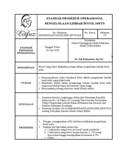 Prosedur Pengolahan Limbah Botol Infus - raincitystudios.com