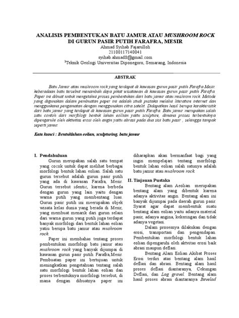 Proses Pembentukan Batu Jamur Farafra - wintechmobiles.com