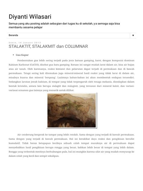 Proses Pembentukan Stalaktit dan Stalagmit - wintechmobiles.com
