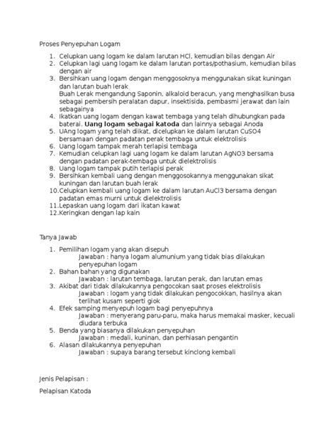 Proses Penyepuhan Logam Emas | PDF | Ilmu Sosial - wintechmobiles.com