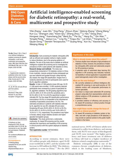 Prospective multicenter study using artificial intelligence to improve ... - coolestguyplanet.net