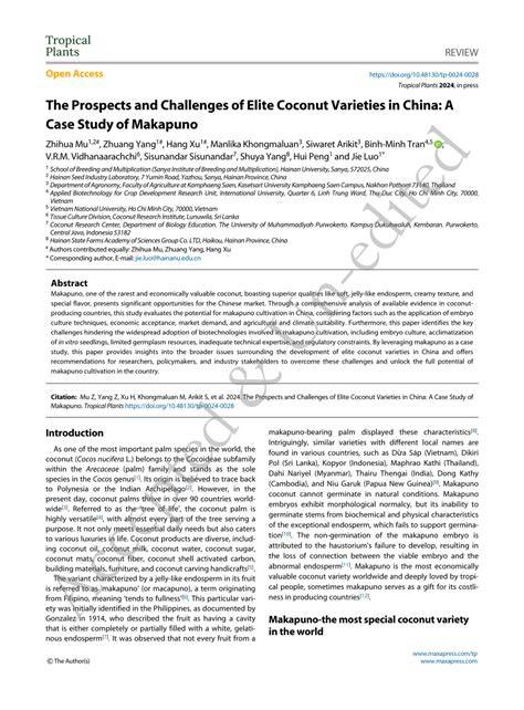 Prospects and challenges of elite coconut varieties in … - raincitystudios.com
