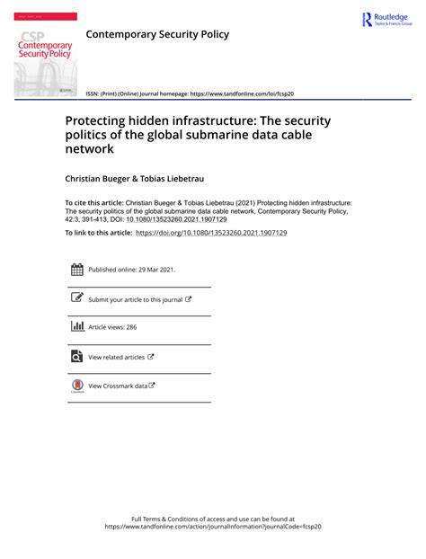 Protecting hidden infrastructure: The security politics of the global ... - raincitystudios.com
