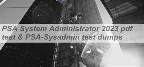 PSA-Sysadmin Tests