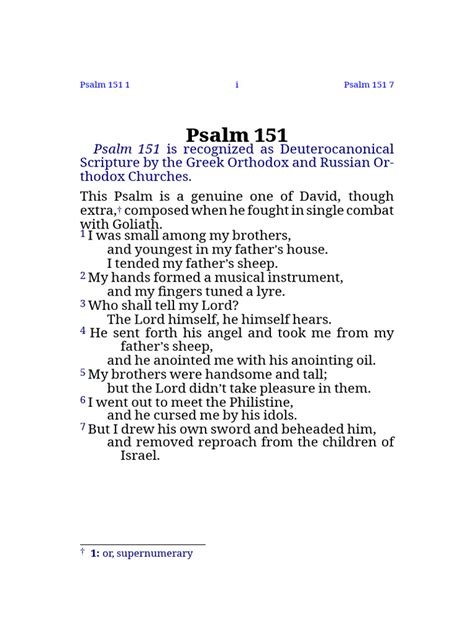 Psalm 151 - wintechmobiles.com