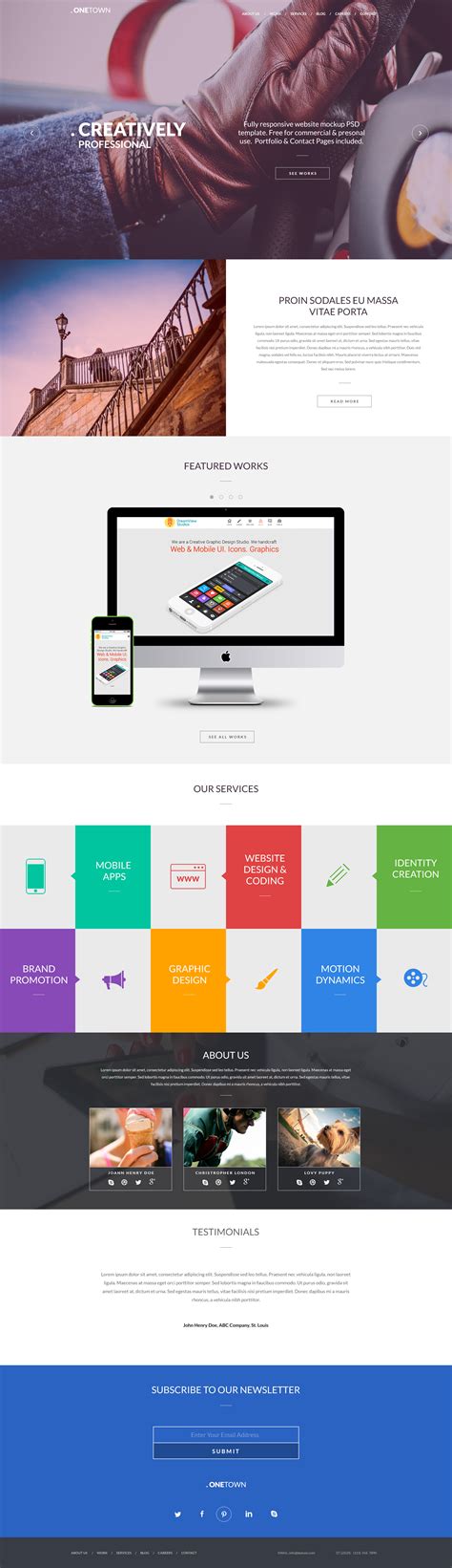 PSD Media Company Website Template WEB DESIGN PSD