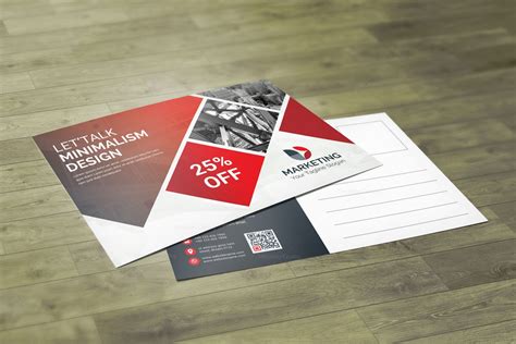 PSD Modern Postcard Design 002835 Template Catalog