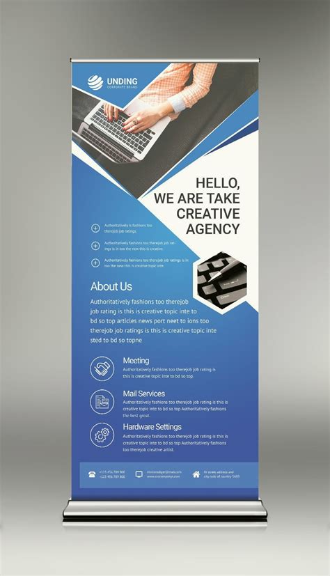 PSD Modern Roll Up Banner Graphic Templates