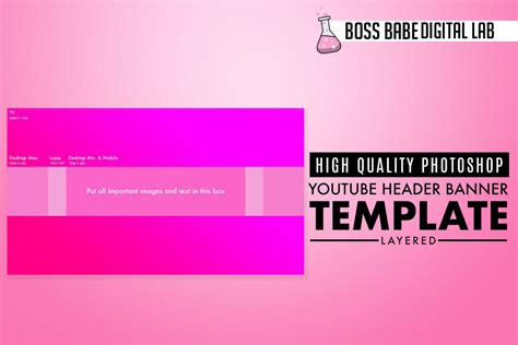 PSD Photoshop Youtube Header Template By BossDigital Lab